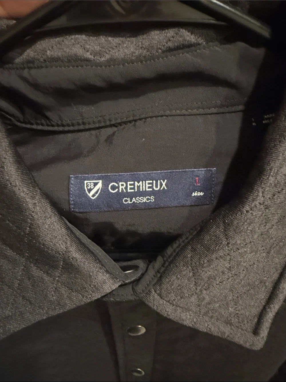 Daniel Cremieux Black Quilted Shirt Jacket